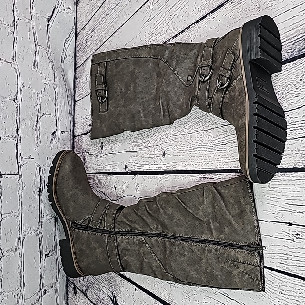 Sun + Stone Womens Brinley charcoal Knee-High Boots 5